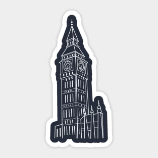 Big Ben Landmark London City United Kingdom, England UK Sticker